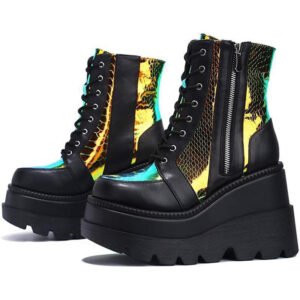 Plus Size Female Punk Style Platform Street Fashion Motorcycle Boots | ShopDecimals