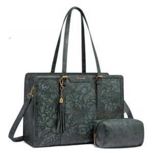 Spacious Vintage Leather Laptop Bag for Women – 15‑inch Fit, Feather‑Light 1 kg, Organized Interior – Shopdecimals