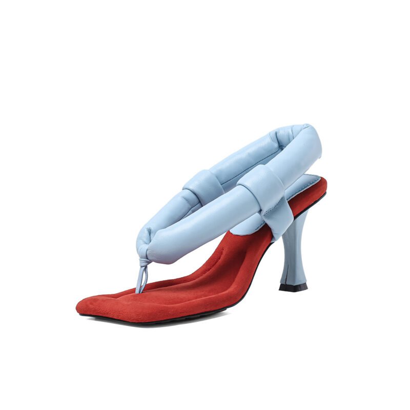 Ultra‑Comfort Sheepskin Toe‑High Sandals, 0.5 kg, 300 mm Fit – Stylish 6‑8 cm Heel for All‑Season Chic