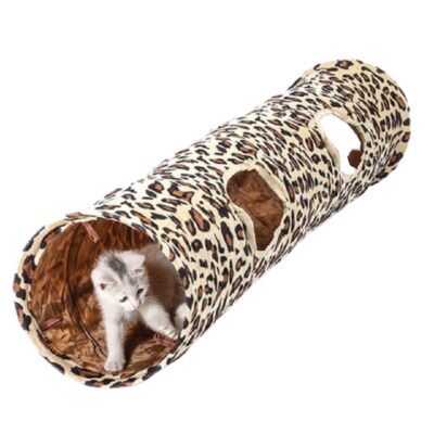 Lightweight 260 cm Leopard Tunnel - Durable & Easy Clean