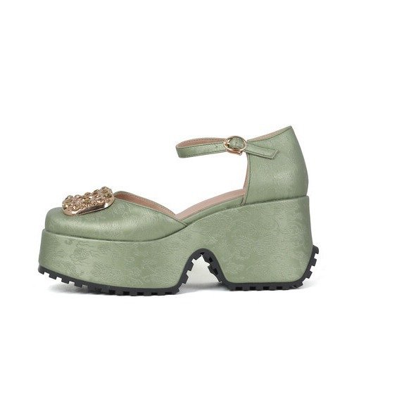 Elevate Every Step with Brand Square‑Toe Jacquard Sandals – Stable 12 cm Chunky Heel, Feather‑Light 0.41 kg, EU 35‑43