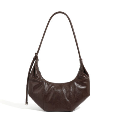 Versatile Under‑Arm Leather Shoulder Bag with Soft Cowhide, 3 colors, secure zip compartment – Shopdecimals