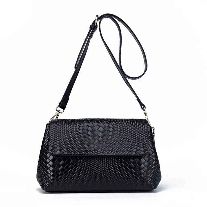 Genuine Leather Women's Woven Bag Crossbody Small Bag Women's Shoulder Messenger Bag | ShopDecimals