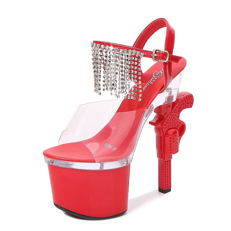 Muffin Sandals Super High Heels Transparent High Heels | ShopDecimals