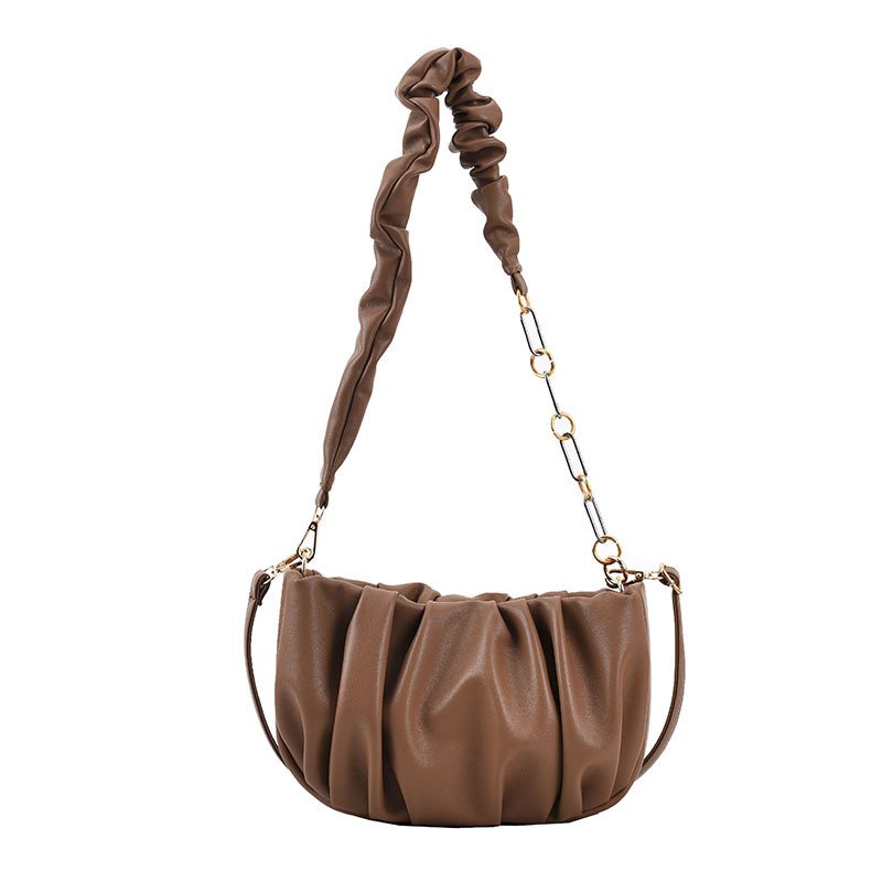 Brand‑Level Comfort: One‑Shoulder Underarm Cloud Bag, Ultra‑Light PU Leather with Quick‑Flip Chain Strap, Sleek Oval Design for Hands‑Free Mobility