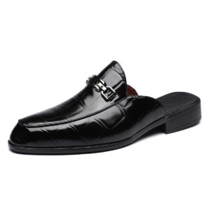 Men's Casual Leather Slippers Without Heel | ShopDecimals
