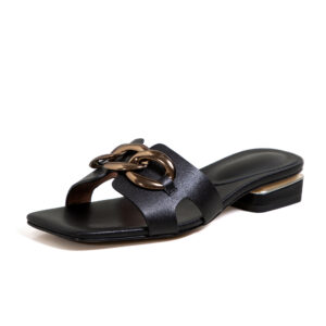 Chain Muller Slippers Women Low Heel Sandals | ShopDecimals