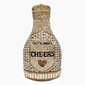 Champagne Bottle Rhinestone Evening Clutch Women's Bag | ShopDecimals