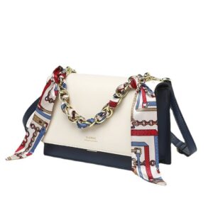 Contrast Color One Shoulder Handheld Versatile Leather Crossbody Small Square Bag | ShopDecimals