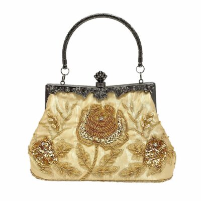Vintage Handmade Beaded Embroidery Evening Bag For Gowns | ShopDecimals