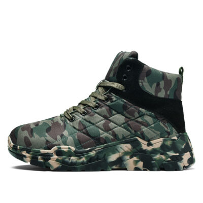Snow Boots High Top Plus Velvet Shoes Waterproof Wear Resistant Hiking Shoes | ShopDecimals