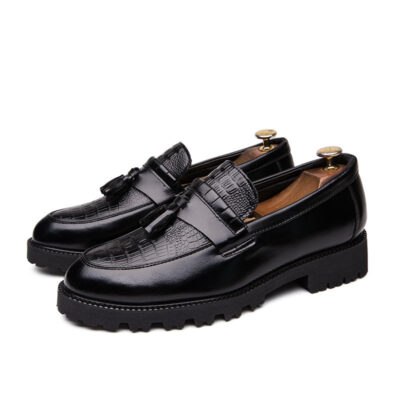 Casual And Stylish Men's Business Formal Shoes With Retro British Style And Tassel Leather Shoes