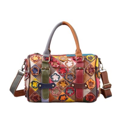Women's Bag Vintage Multicolor Contrast Floral Design Handmade | ShopDecimals