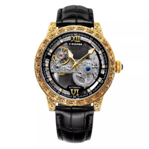 Mens Fashionable Vintage Carved Semi-Automatic Mechanical Watch | ShopDecimals