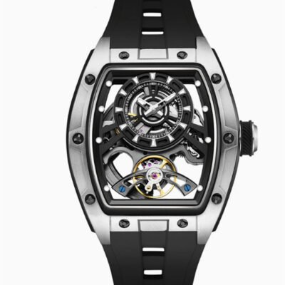 Men's Transparent Barrel-Shaped Fully Luminous Waterproof Mechanical Watch | ShopDecimals