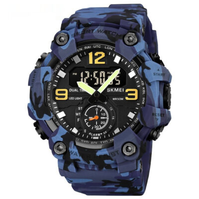 Multifunctional Dual-Movement Sports Electronic Watch For Men