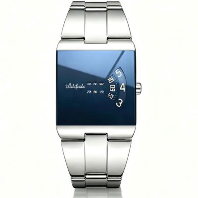 Square Quartz Waterproof Steel-band Luxury Men's Wristwatch | ShopDecimals
