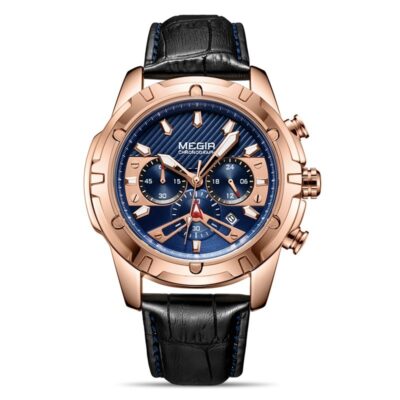 Waterproof Multifunctional Chronograph Luminous Leather Sports Quartz Watch | ShopDecimals